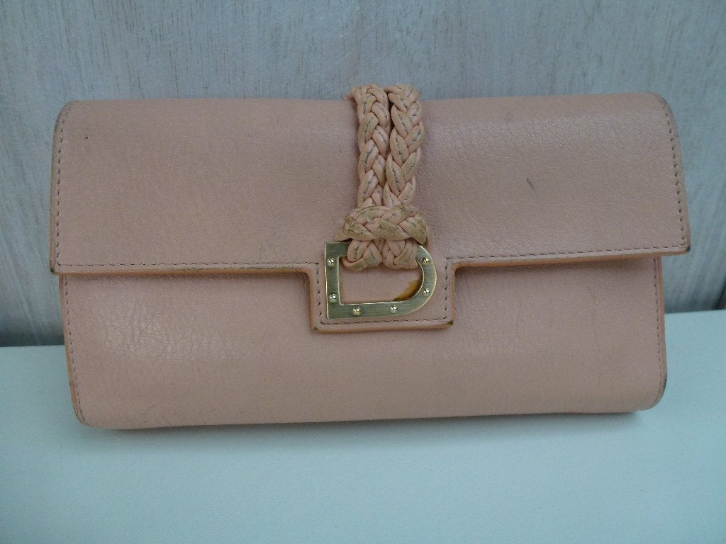Portefeuille long Eugene Delvaux en veau poudré pour femme, Autres marques, Enlèvement ou Envoi, Rose, Utilisé