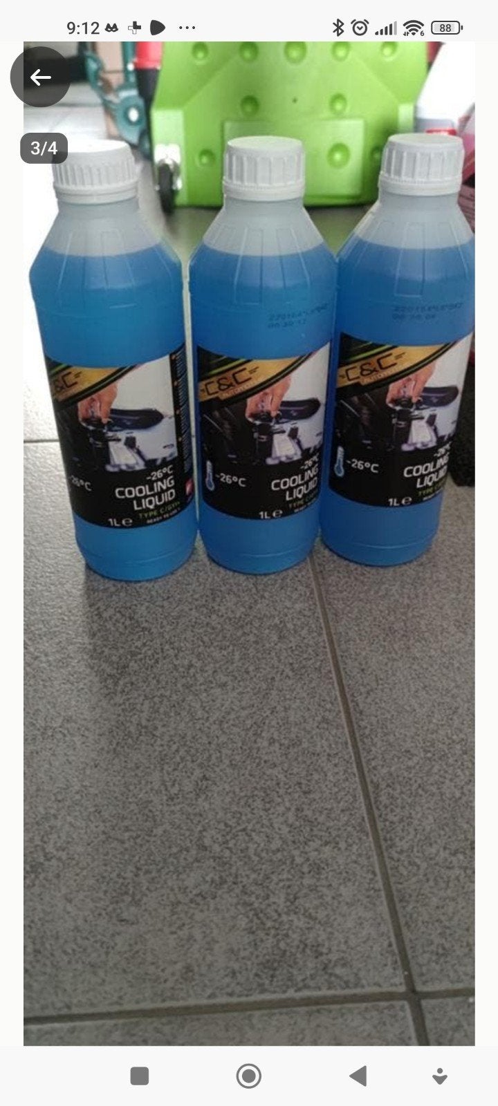 3x 1 liter c&amp;c koelvloeistof type c g11, Enlèvement ou Envoi