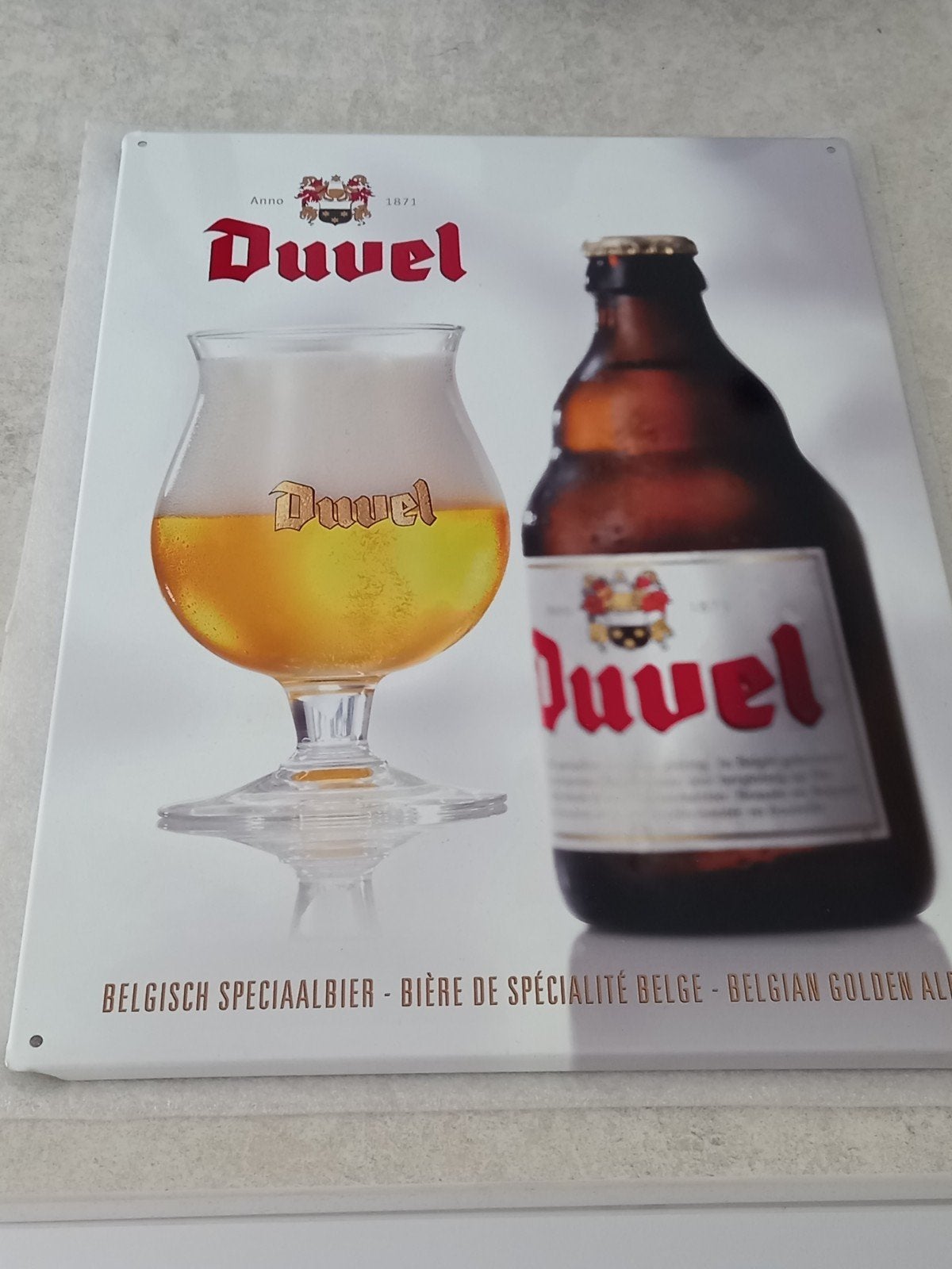Duvel reclamebord, Ophalen of Verzenden, Duvel