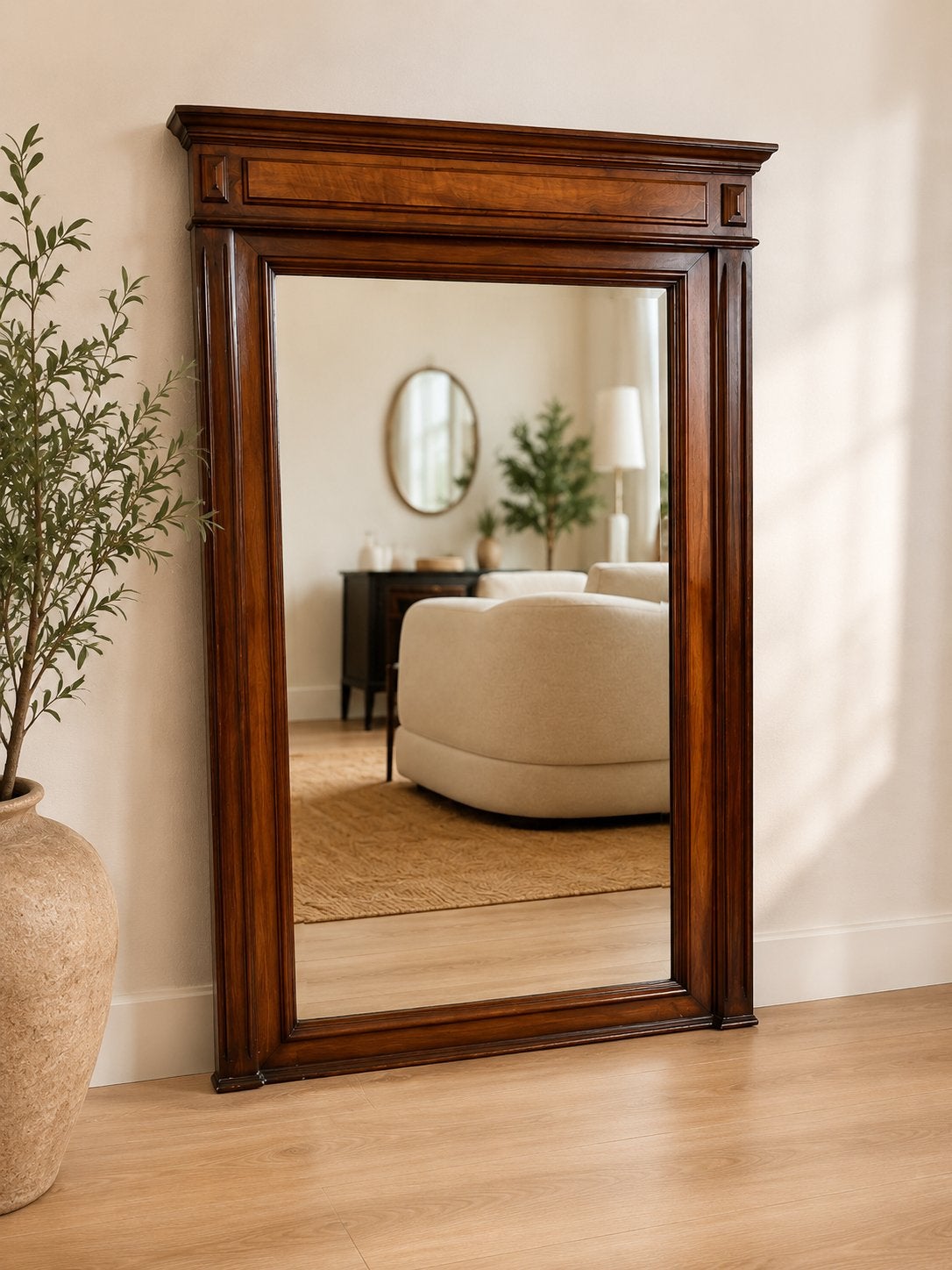 Miroir ancien, belles boiseries, néoclassique, Antiquités & Art, Enlèvement