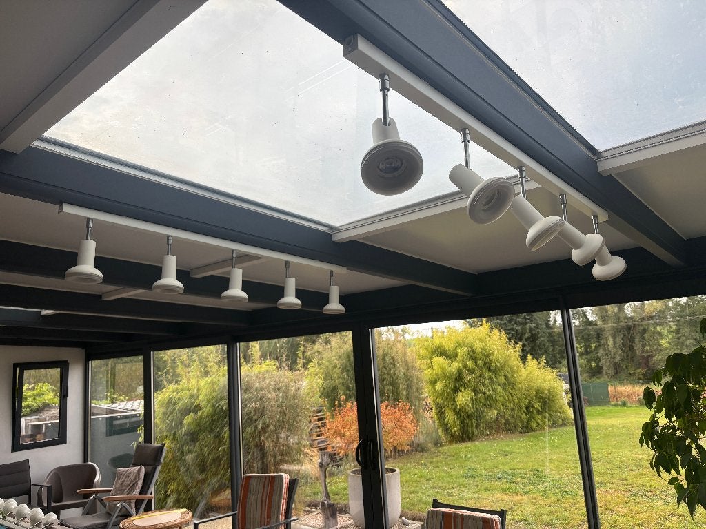 Rampes de 5 spots leds, Maison & Meubles, GU10, Comme neuf, Enlèvement, Métal