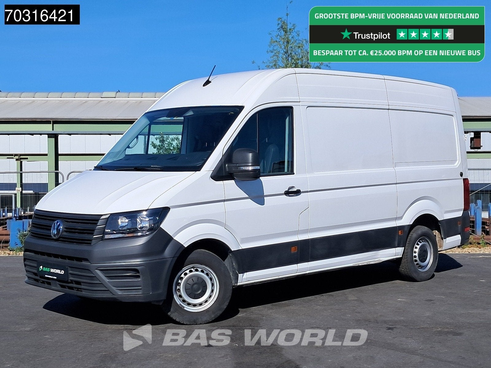 Volkswagen Crafter 140pk L3H3 Klima Kamera Parkensensoren Eu, Auto's, Stof, Gebruikt, Euro 6, 4 cilinders