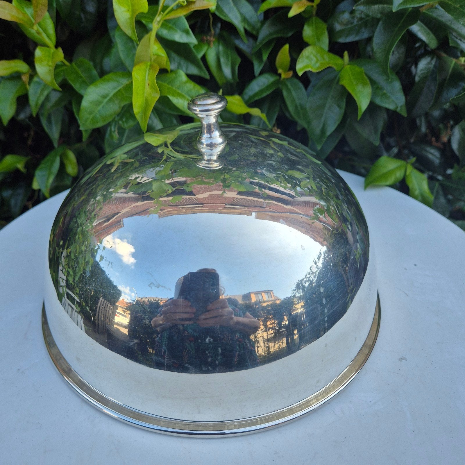Cloche de service, couvercle de service en forme de dôme, en, Antiquités & Art, Enlèvement ou Envoi