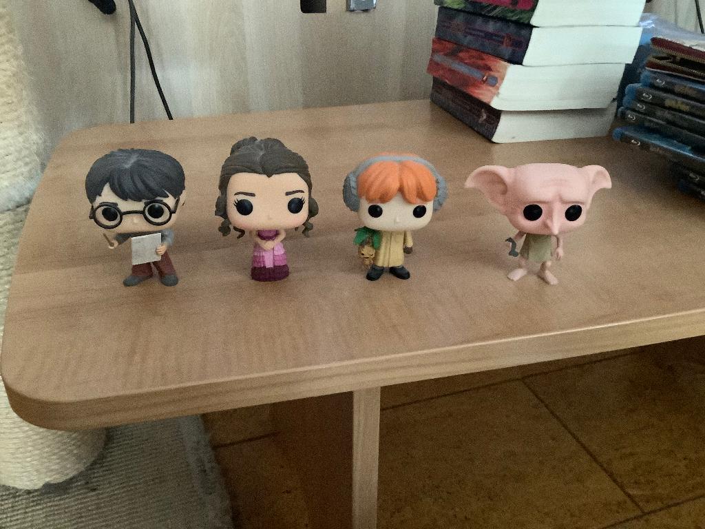 Funko pop Harry Potter, Hermelien, Ron en Dobby, Enlèvement, Comme neuf, Statue ou Buste