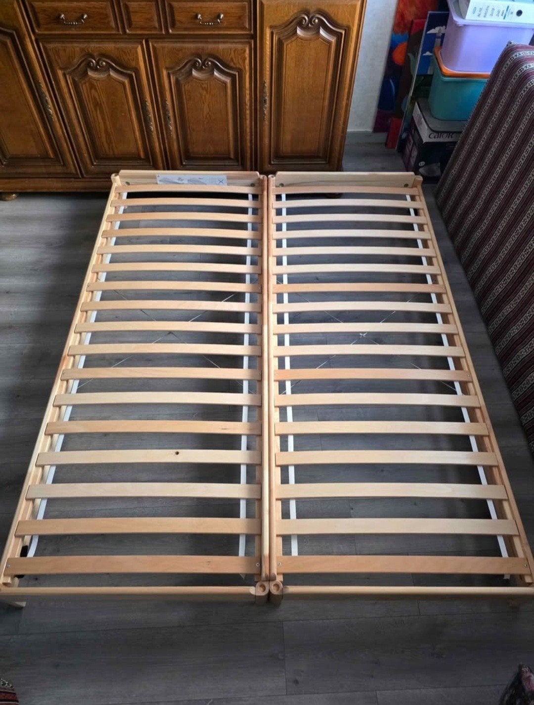 2 Lits empilables IKEA UTAKER + 1 Matelas épais - 80x200 cm, Maison & Meubles, Comme neuf, Sommier, 200 cm, Deux personnes