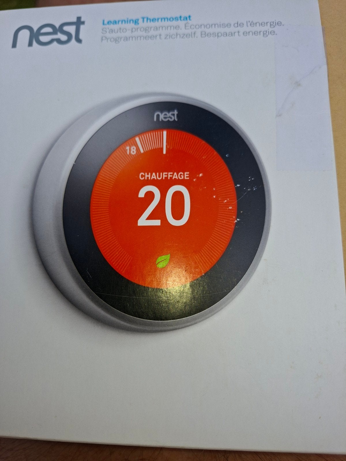 Thermostat Nest Learning., Bricolage & Construction, Thermostats, Enlèvement ou Envoi, Thermostat intelligent, Neuf