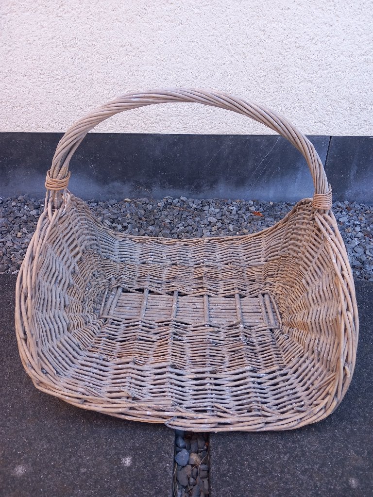 Panier range-bûches en osier, Ophalen, Mand, Zo goed als nieuw, Gevlochten