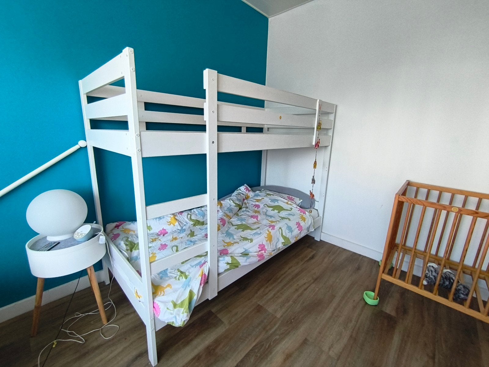 IKEA MYDAL stapelbed – wit geschilderd, Ophalen, Gebruikt, Stapelbed