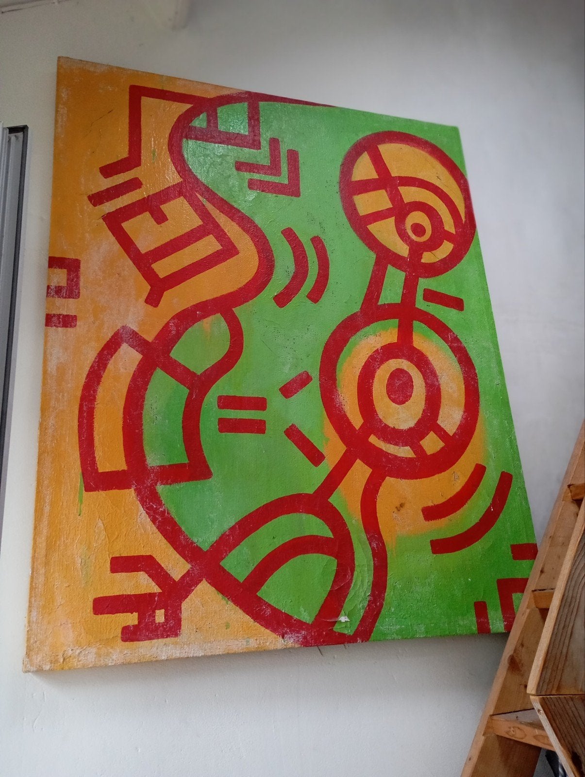 Peinture de MTESs (Instagram : Mikpjt), réalisée à Gand, Enlèvement ou Envoi