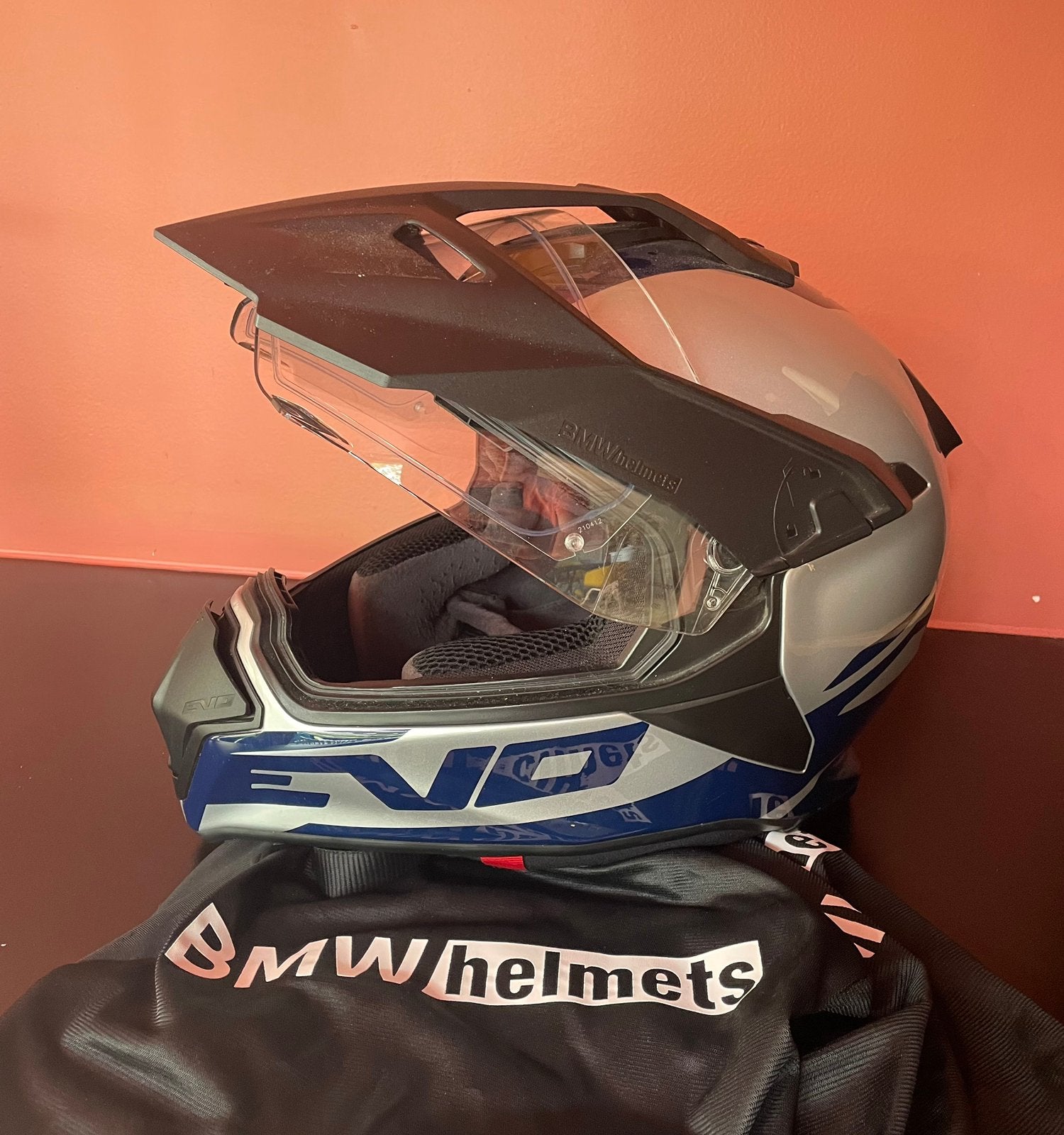 BMw GS Carbon EVO helm maat 58/59, Motoren, Kleding | Motorhelmen, Overige merken, L, Tweedehands, Heren