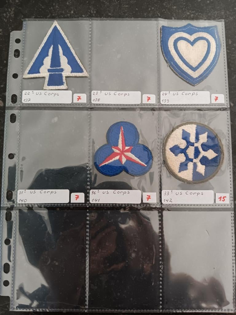 Us ww2 patches, Ophalen of Verzenden