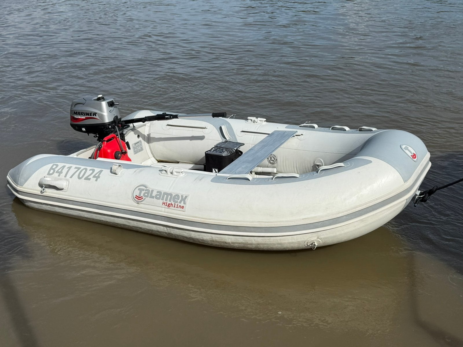 Talamex Highline HLX 300 + Mariner 6pk, Watersport en Boten, Ophalen, Aluminium, Peddels, 6 pk