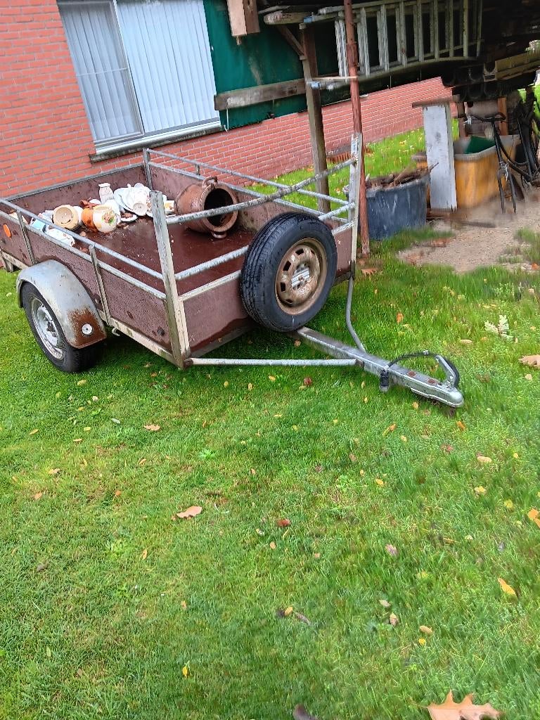 Aanhangwagen enkelas, Auto diversen, Aanhangers en Bagagewagens, Ophalen, Gebruikt