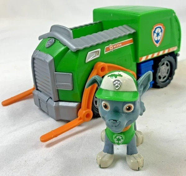 PAW Patrol Rocky's Recycle Truck met figuur voertuig, Verzenden, Zo goed als nieuw