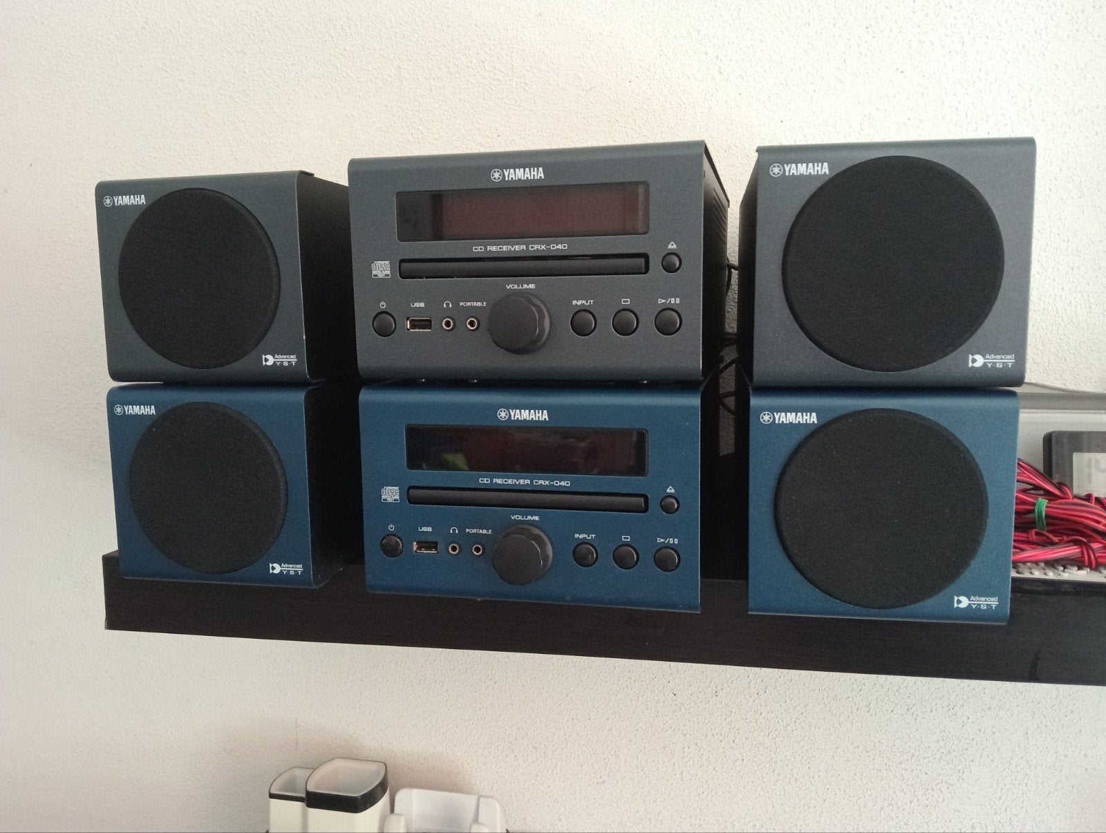 Yamaha CRX 040 set blauw en grijs top staat, Ophalen of Verzenden
