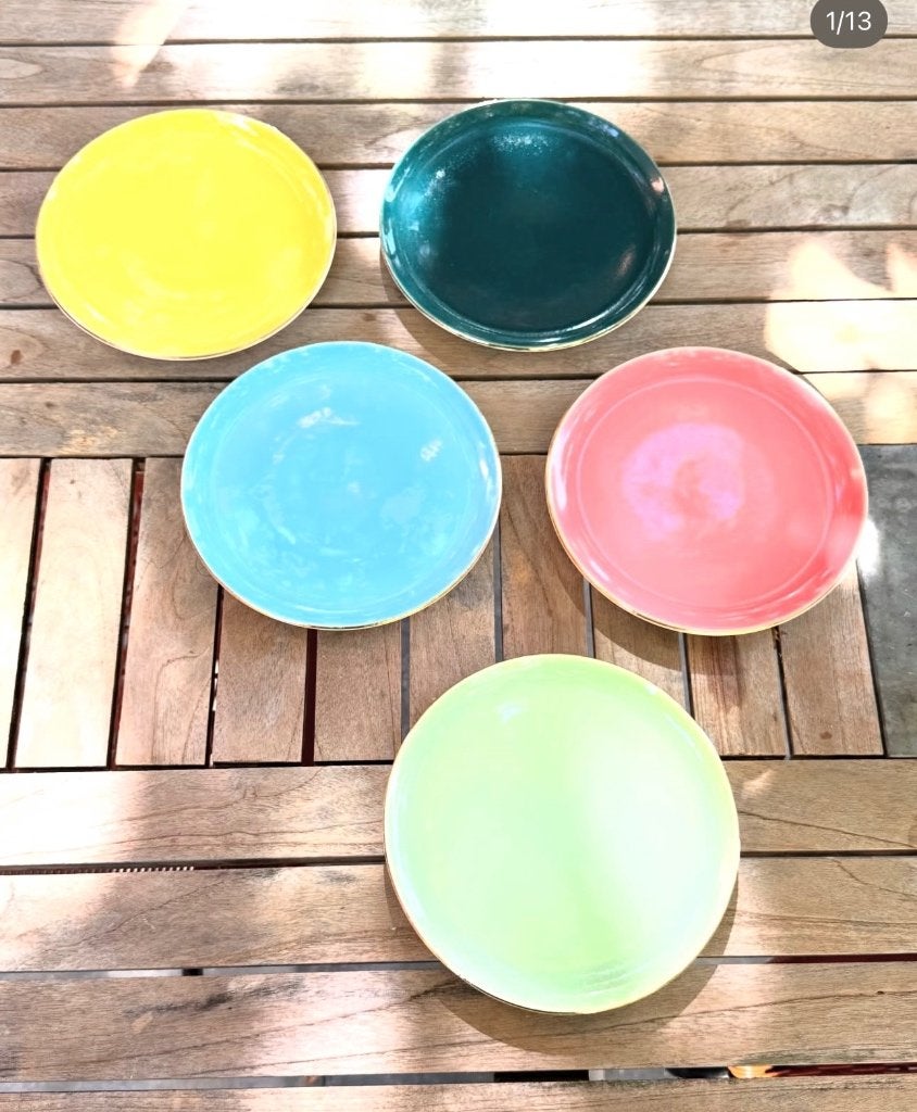 Assiettes pastel Boch Keralux, état neuf, prix unitaire, Enlèvement ou Envoi