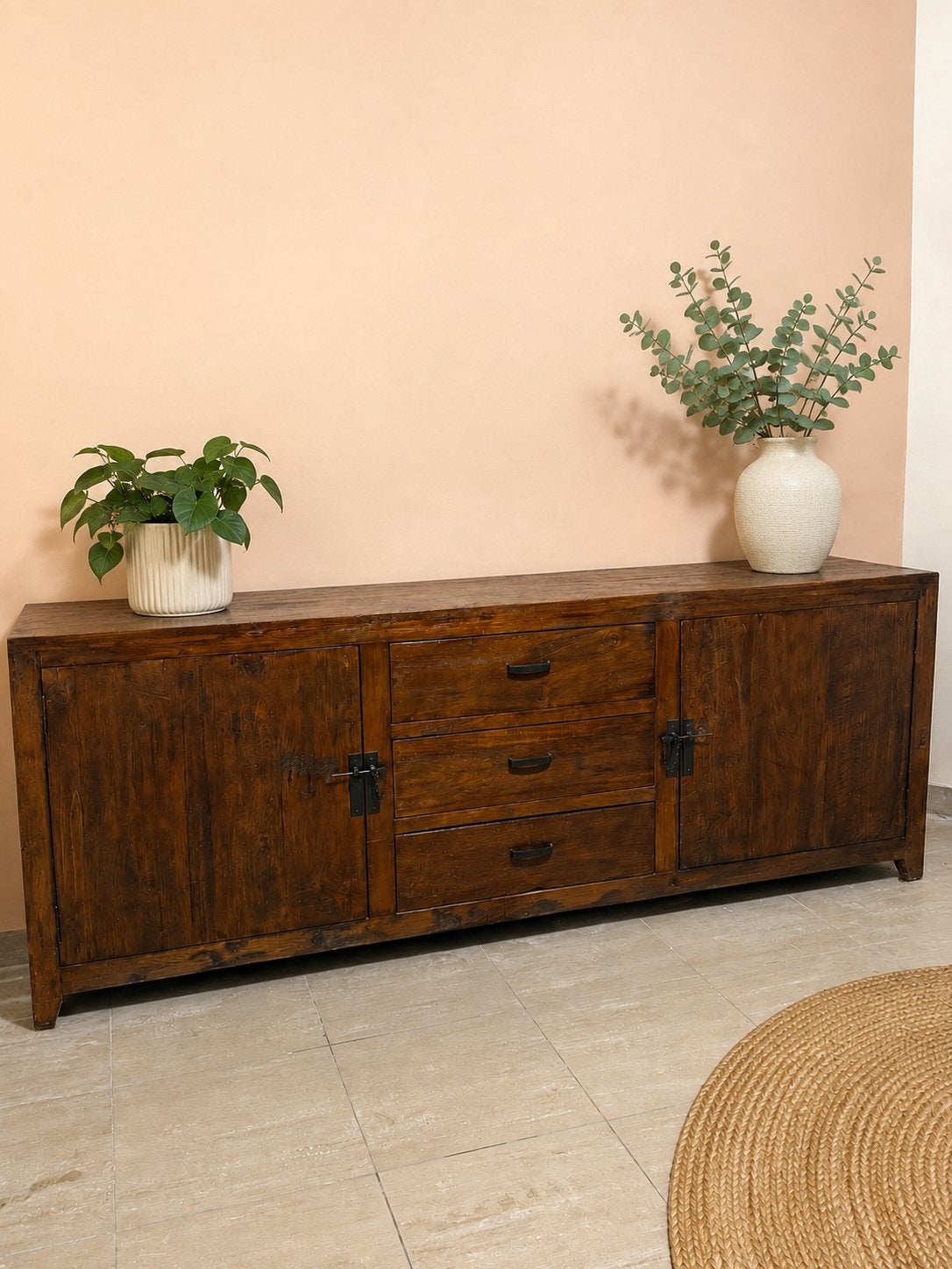 Prachtig houten dressoir, koloniale stijl, Ophalen, Zo goed als nieuw