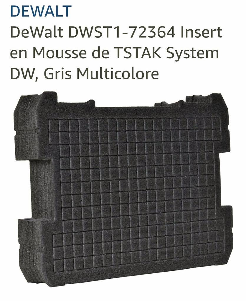 DEWALT TAPIS EN MOUSSE PERSONNALISABLE, Bricolage & Construction, Boîtes à outils, Enlèvement ou Envoi