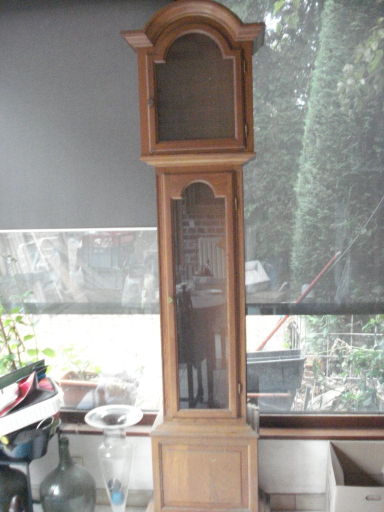 mooie  eiken staande  klok, Antiek en Kunst, Ophalen