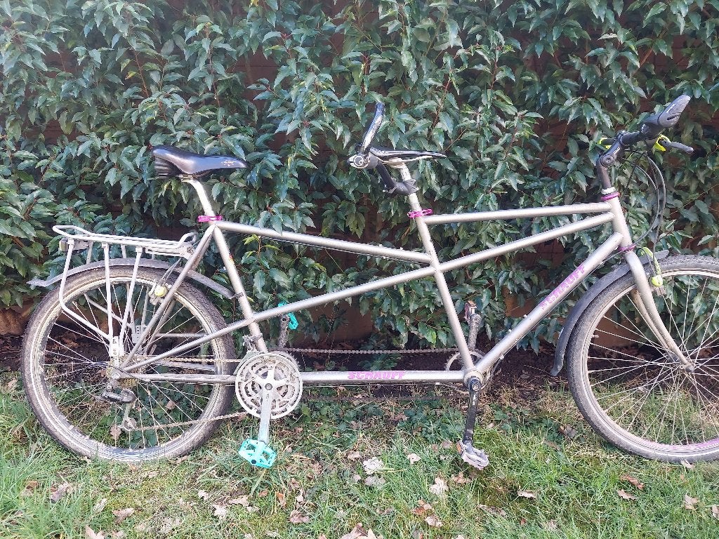 mountainbike tandem schauff, Ophalen, Gebruikt, Velgrem, Magura