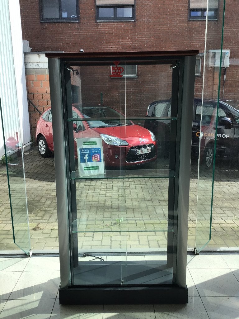 vitrine kast, Huis en Inrichting, Ophalen, Gebruikt, 50 tot 100 cm, Glas