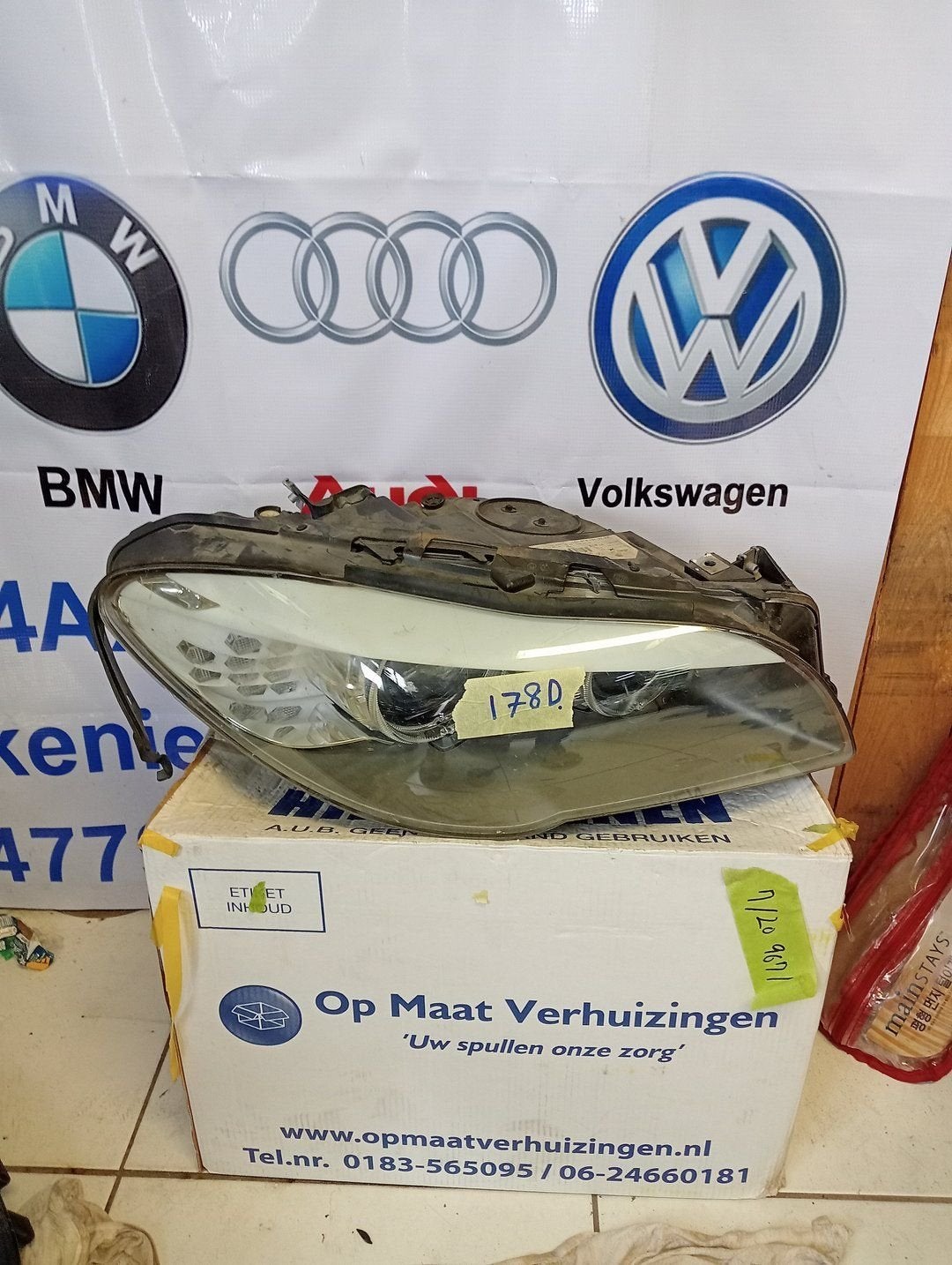BMW 5 Serie F10 F11 Koplamp links 7203246 19, -, Utilisé, -, Enlèvement ou Envoi