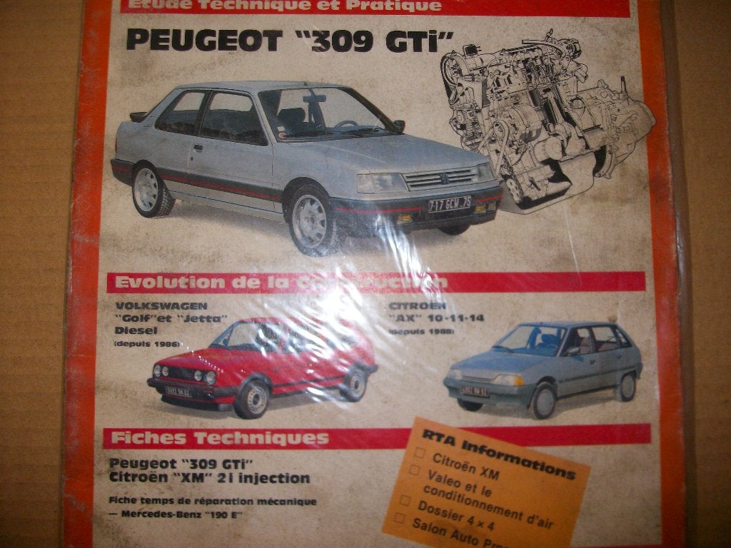 revue technique peugeot 309 GTI 1987-1989, Enlèvement ou Envoi