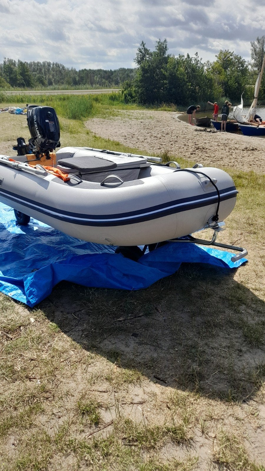 honwave t30 +6pk suzuki, Watersport en Boten, Rubberboten, Aluminium, Zo goed als nieuw, Inclusief motor, 3 m
