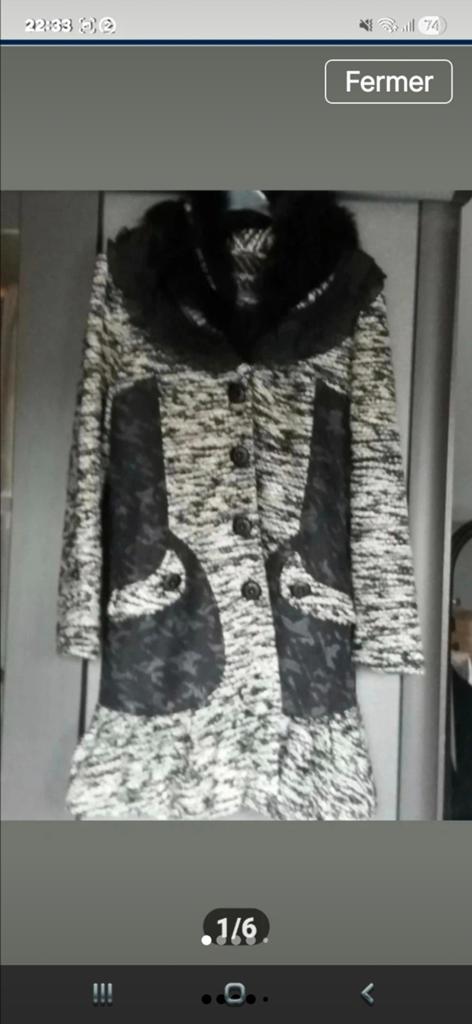 Manteau col fourrure synthétique. Taille .Xl, Kleding | Dames, Jassen | Winter, Ophalen of Verzenden