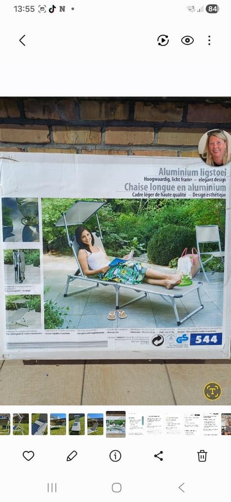 Ligbed, Tuin en Terras, Ligbedden, Ophalen, Aluminium, Verstelbaar