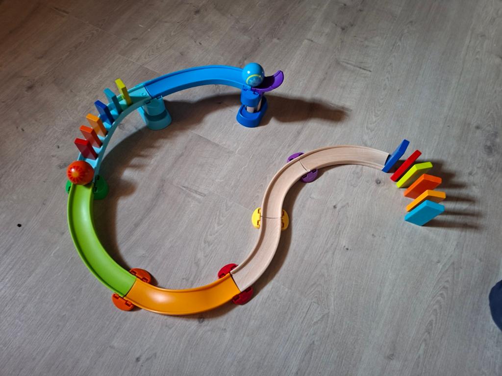 Haba knikkerbaan, Ophalen