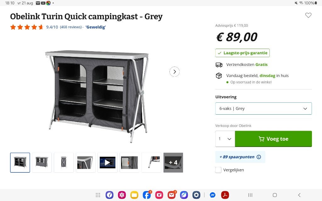 Opvouwbaar voortent kastje, Ophalen, Zo goed als nieuw