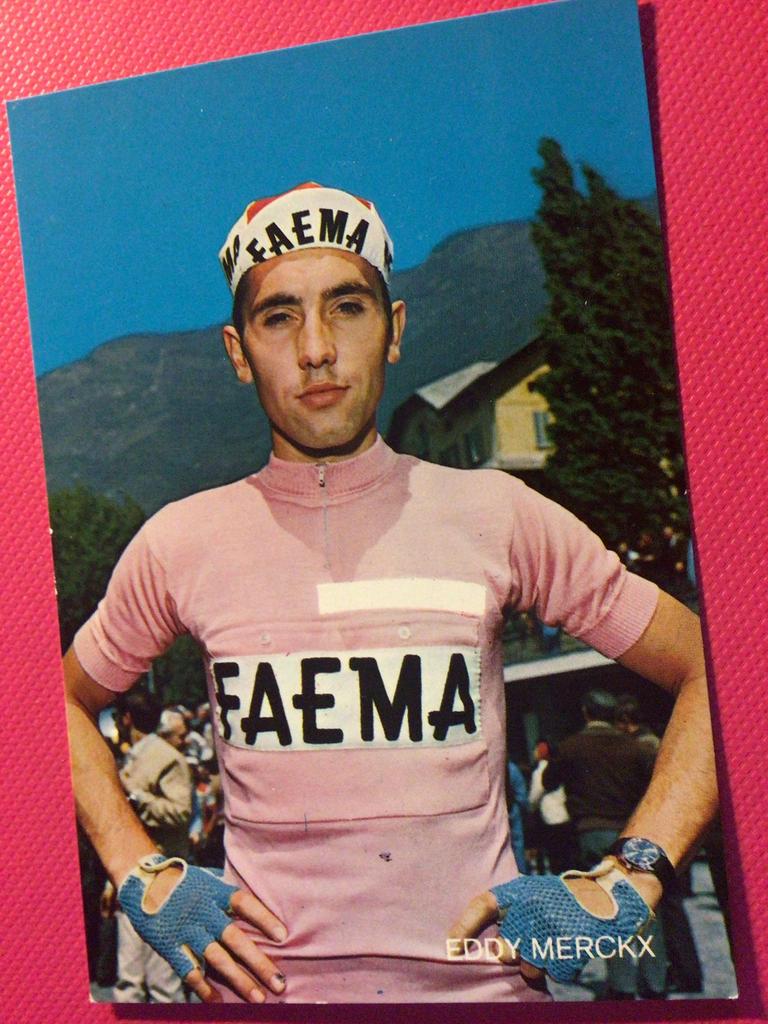wielerkaart giro 1968 team faema eddy merckx, Envoi, Comme neuf