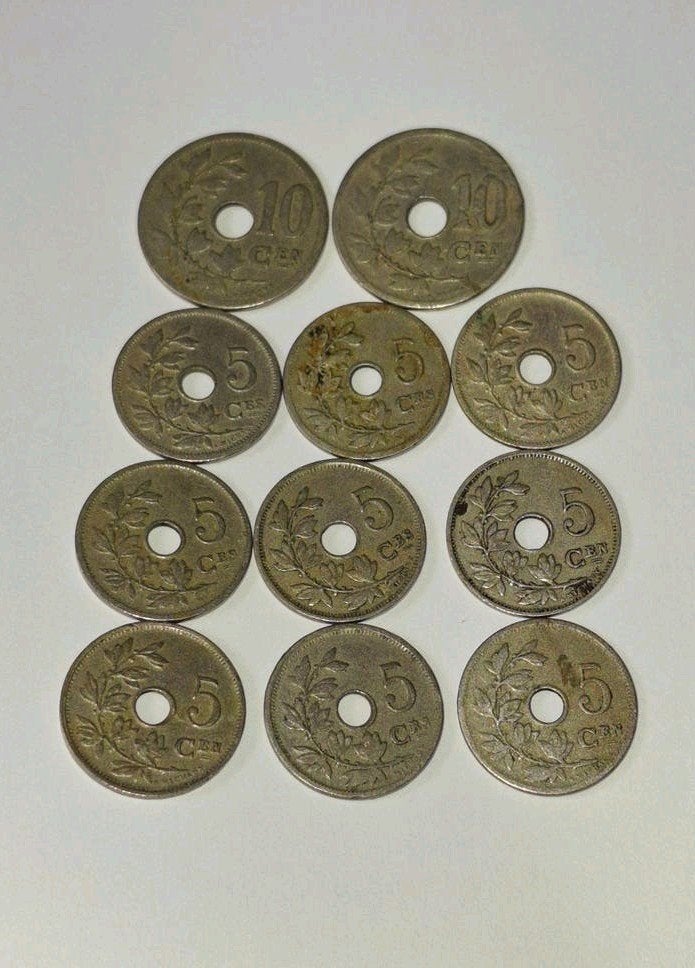Lots de pièces monnaie ancienne belge
