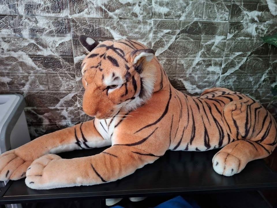 grote tijger en kleine tijger, Kinderen en Baby's, Speelgoed | Knuffels en Pluche, Ophalen, Overige karakters, Nieuw, Goud