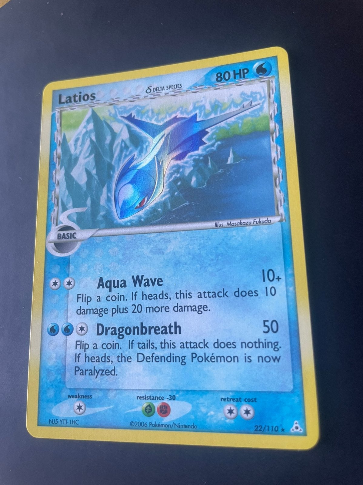 Latios delta species holo pokemon kaart, Enlèvement ou Envoi, Comme neuf, Cartes en vrac, Foil