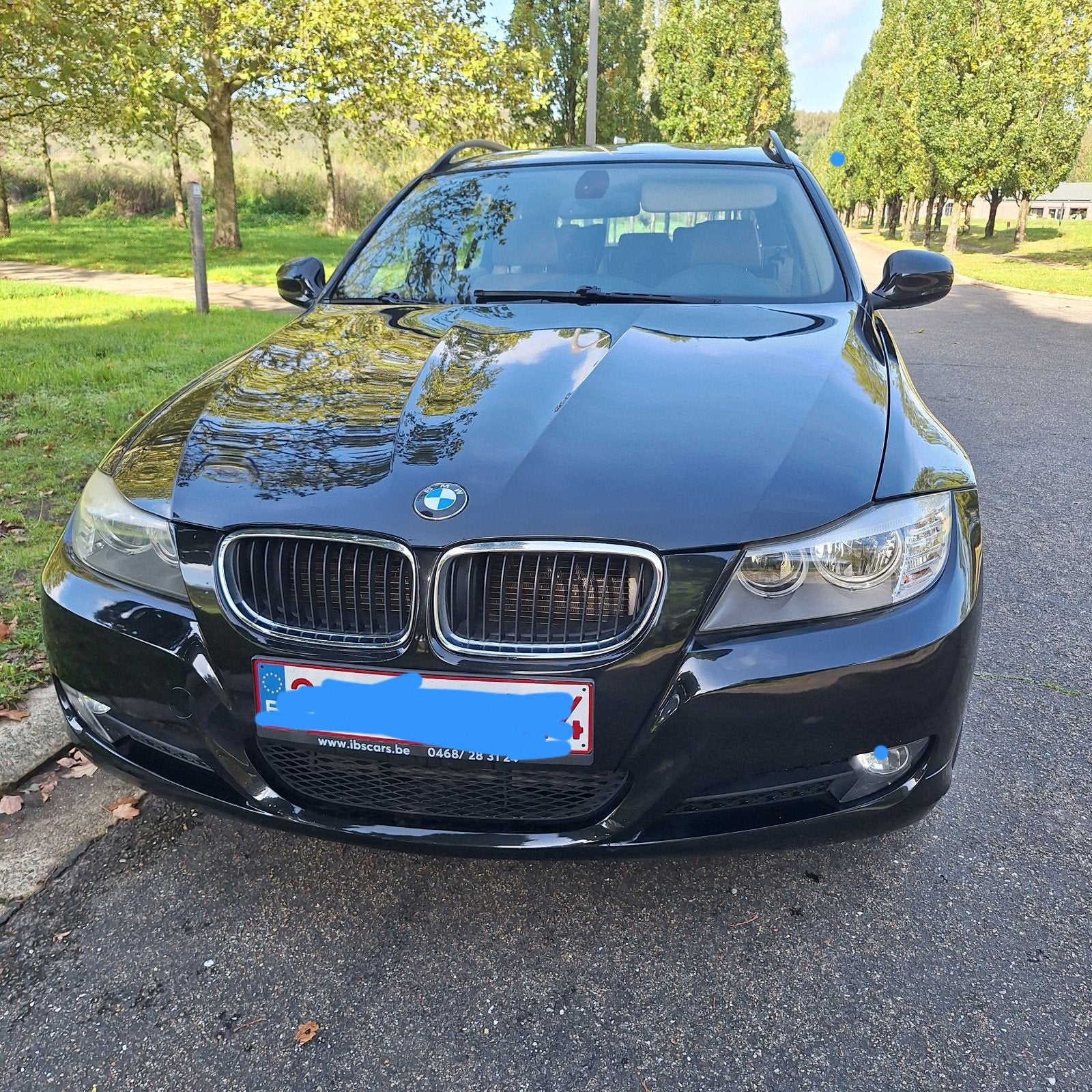 bmw 320d touring 2008, Auto's, Achterwielaandrijving, Beige, 4 cilinders, Zwart