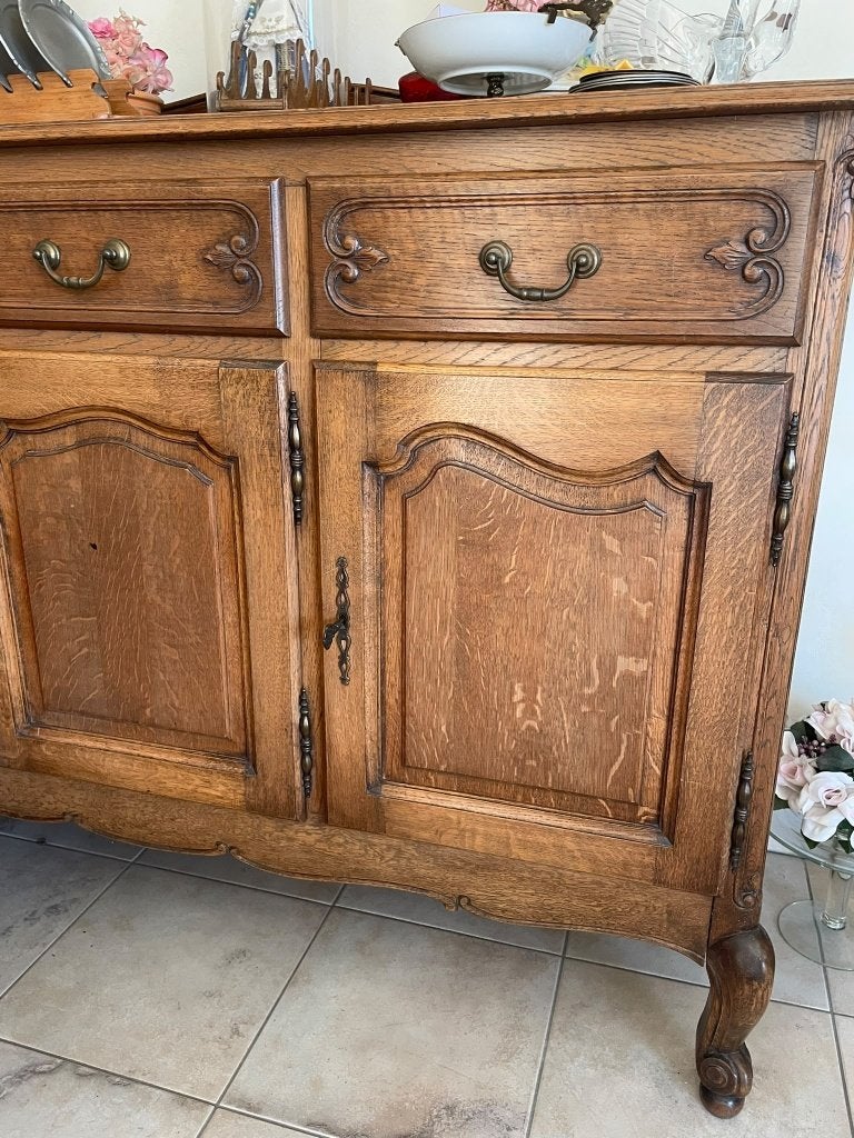 Massief eiken dressoir, Huis en Inrichting, Ophalen, Gebruikt, Klassiek, 150 tot 200 cm
