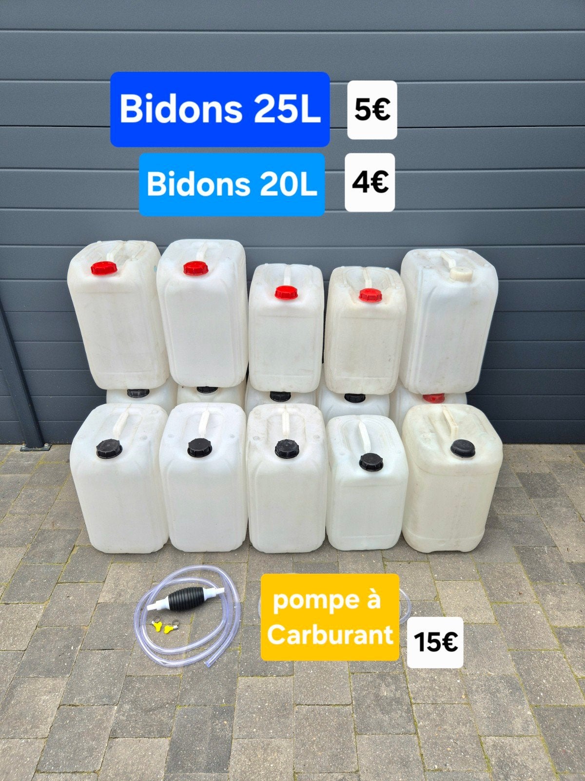 Bidons propres, Enlèvement