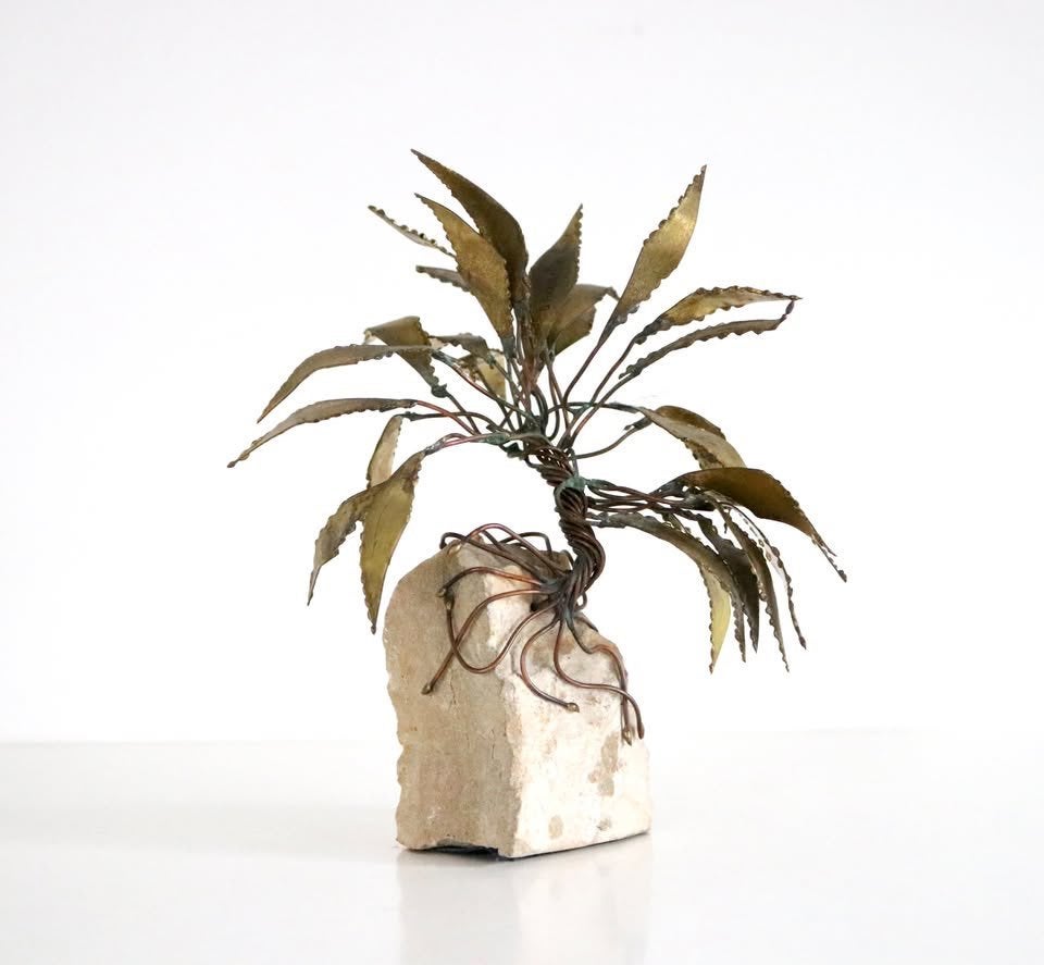 Palmboom rots koper Daniel D'Haeseleer - Vintage kunstwerk, Antiquités & Art, Enlèvement ou Envoi