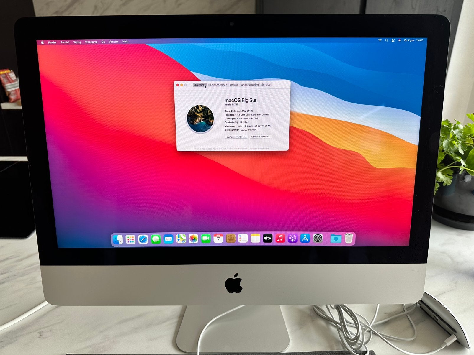 Perfect werkend, Informatique & Logiciels, Apple Desktops, 21,5, Enlèvement, Utilisé, IMac