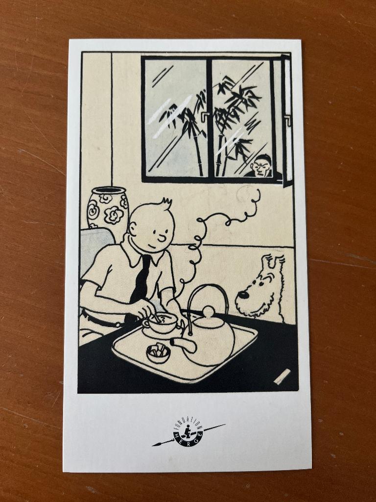 Kuifje postkaart uit 1989, Ophalen of Verzenden, Kuifje