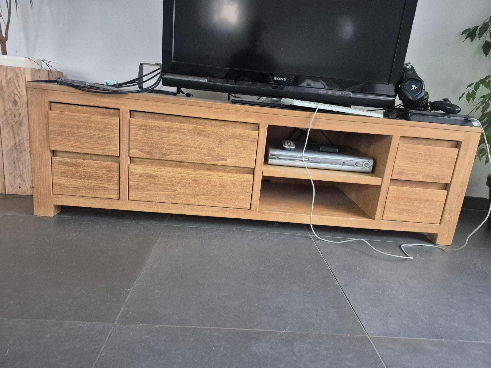 TV-Kast 1m71x51cm, Huis en Inrichting, Kasten |Televisiemeubels, Ophalen, Gebruikt, 150 tot 200 cm, Teakhout