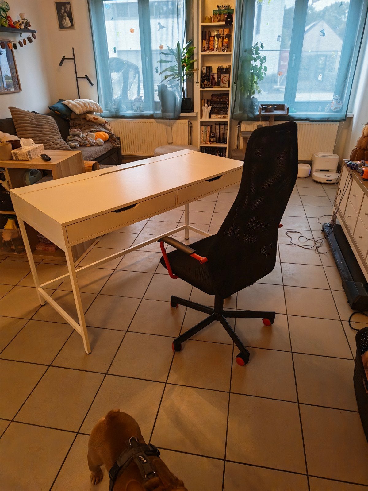 Bureau met bureaustoel, Ophalen, Gebruikt, IKEA, Computerbureau