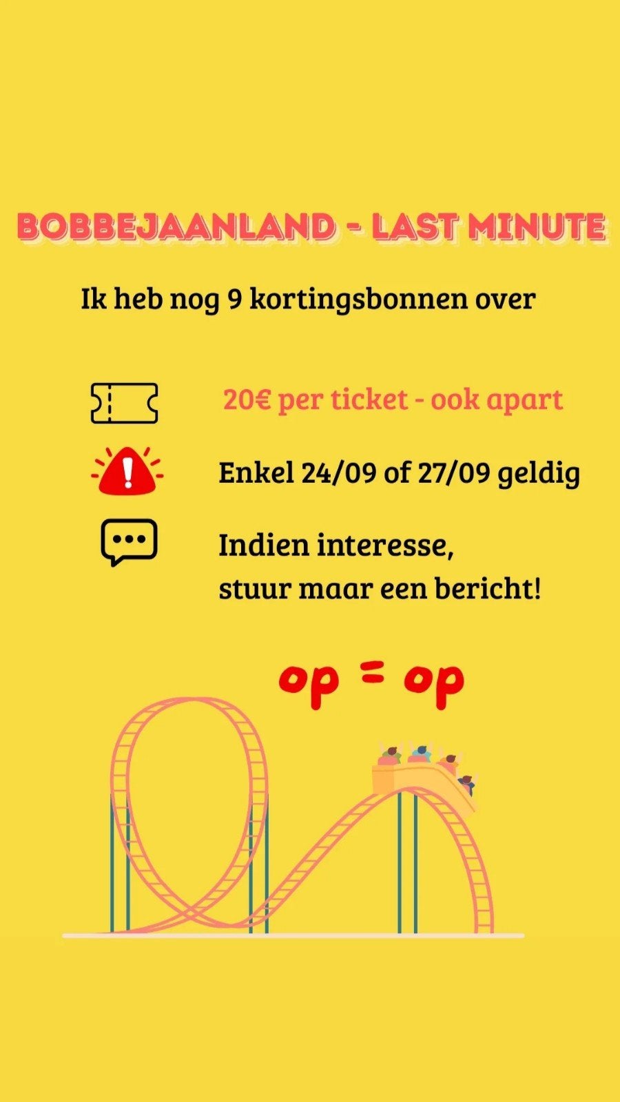 9 kortingsbonnen Bobbejaanland, Tickets en Kaartjes, Drie personen of meer, Kortingskaart