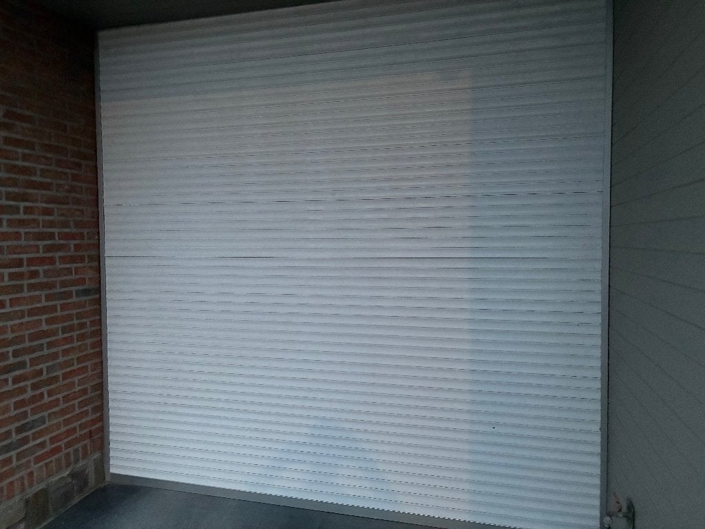 Gratis automatische rolluik b275 x h265, Doe-het-zelf en Bouw, Rolluiken, Ophalen, Gebruikt, 200 cm of meer, Wit