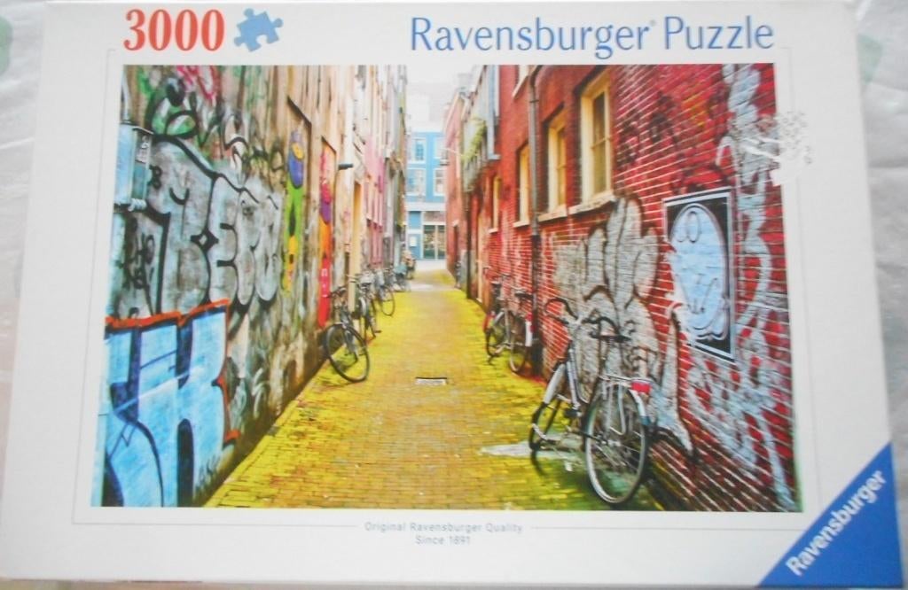 ravensburger puzzel 3000 stukjes street art in amsterdam., Hobby en Vrije tijd, Ophalen of Verzenden, Nieuw