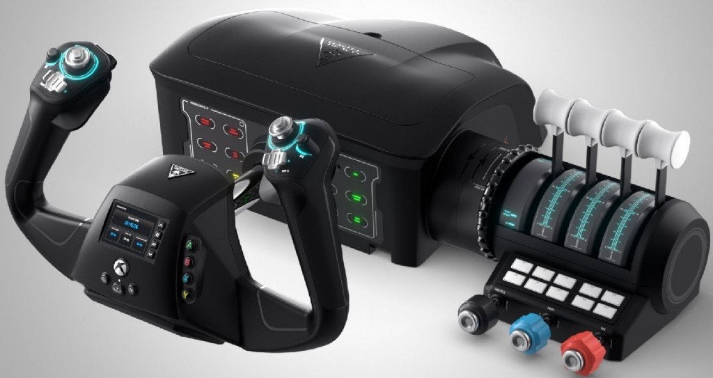 flightSim Yoke + Throttle, Games en Spelcomputers, Houder/standaard, Zo goed als nieuw, RGB verlichting, PC