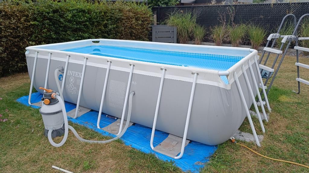 zwembad, pomp, ladder, noppenfolie en grondzeil, Tuin en Terras, Ophalen, Gebruikt, 200 tot 300 cm, 80 tot 120 cm