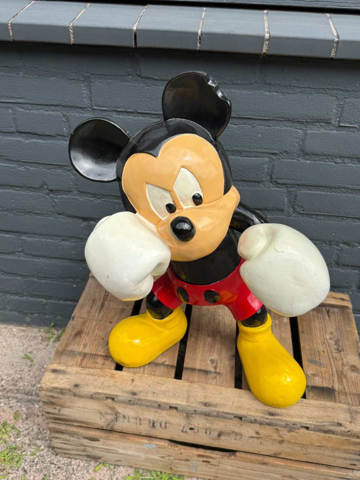 Mickey Mouse beeld als bokser, Ophalen, Mickey Mouse, Gebruikt, Beeldje of Figuurtje